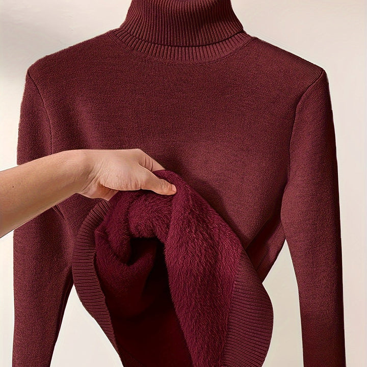Selena | Cozy Lined High-Neck Jumper