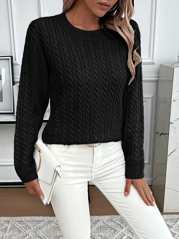 Faye | Cable-Knit Round Neck Jumper