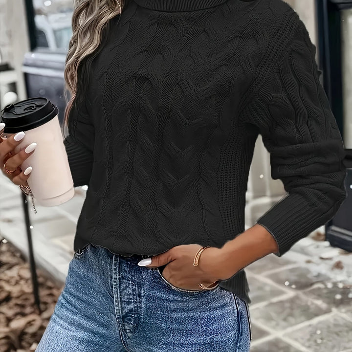 Celeste | Cozy Cable-Knit Turtleneck Jumper