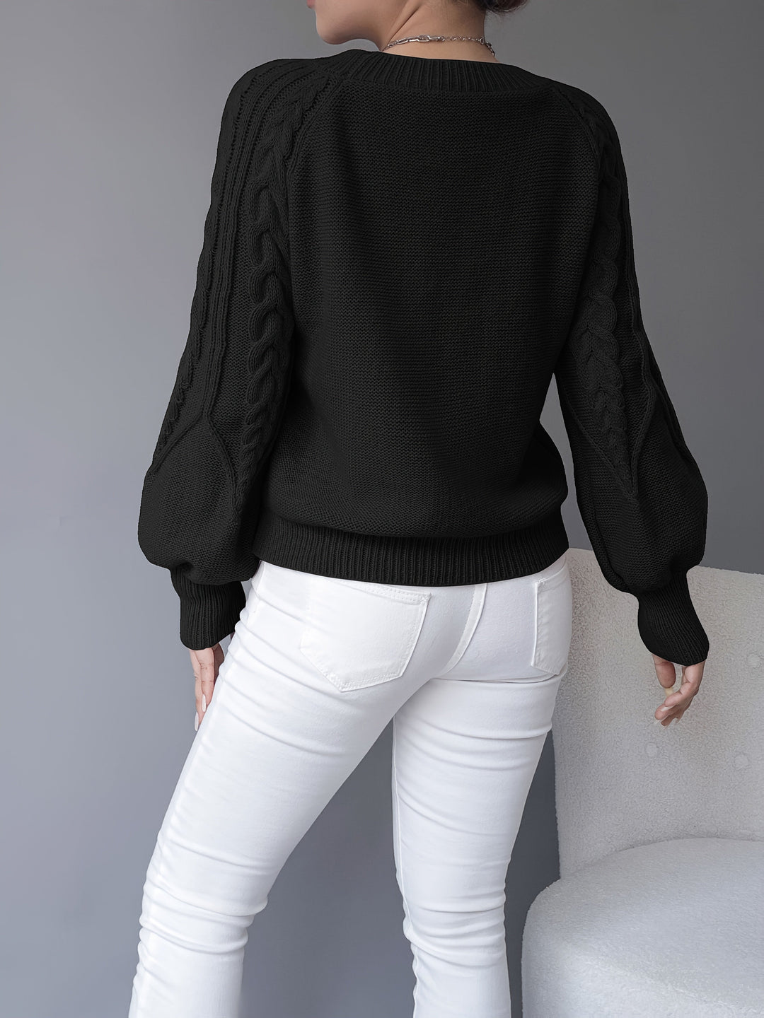 Elsie | Cable-Knit Textured Jumper