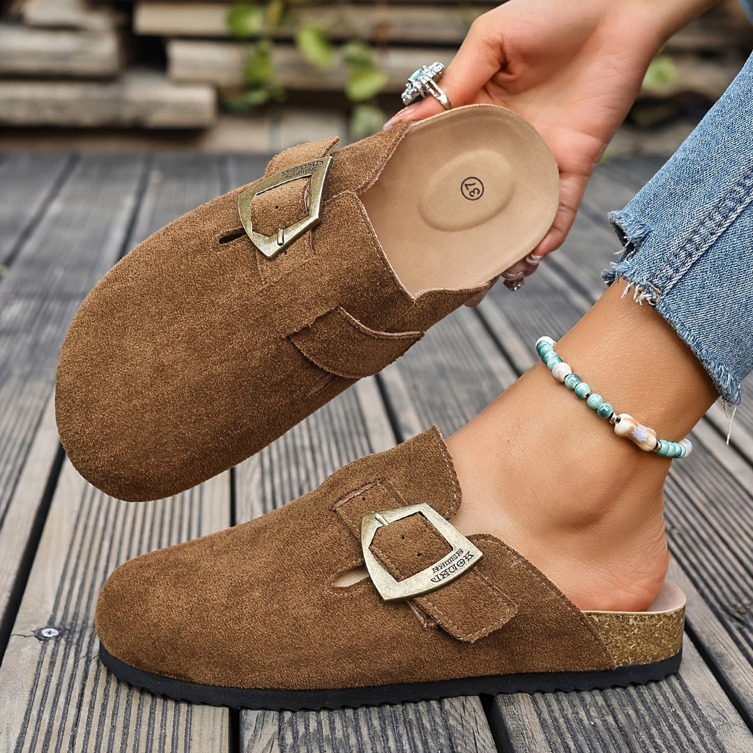 Winona | Buckle-Detail Slip-On Mules