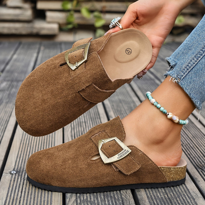 Winona | Buckle-Detail Slip-On Mules