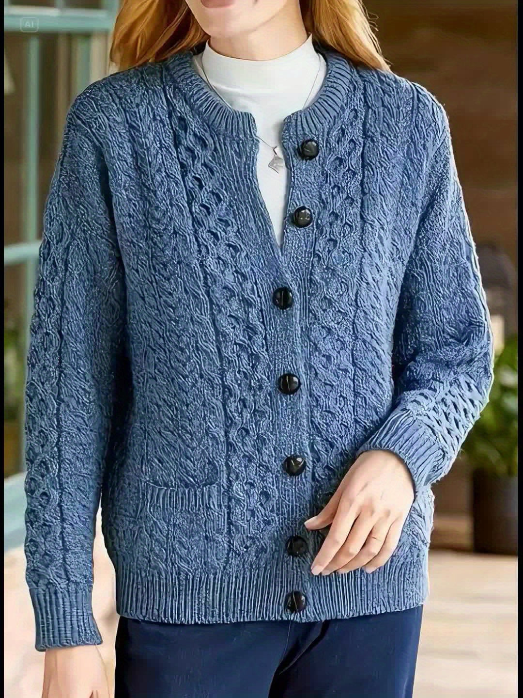 Fern | Textured Button-Front Cardigan