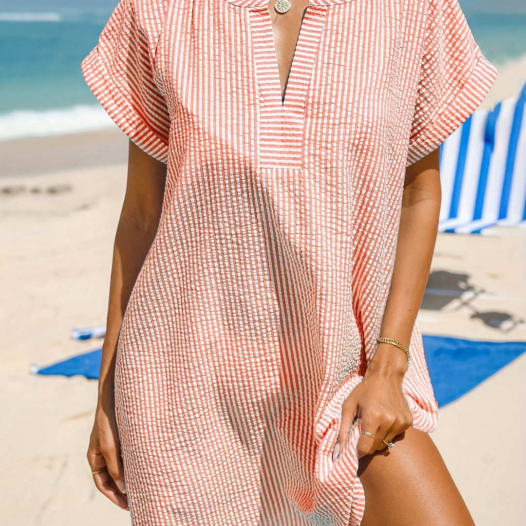 Marina | Breezy Striped Beach Cover-Up