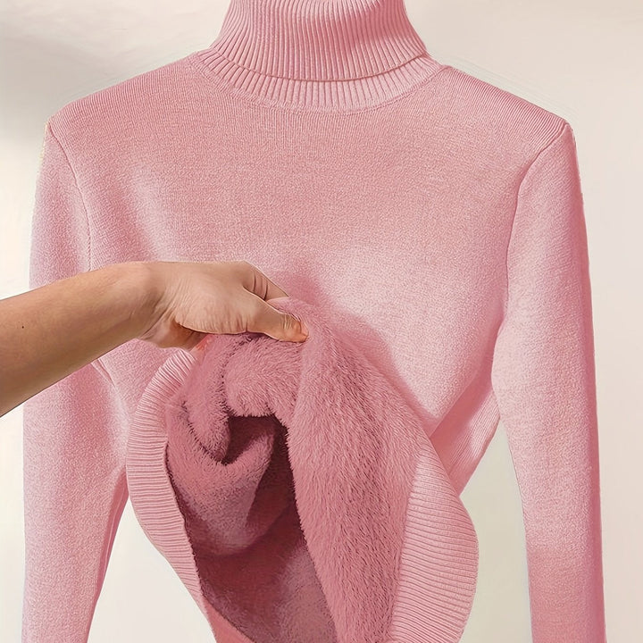 Selena | Cozy Lined High-Neck Jumper