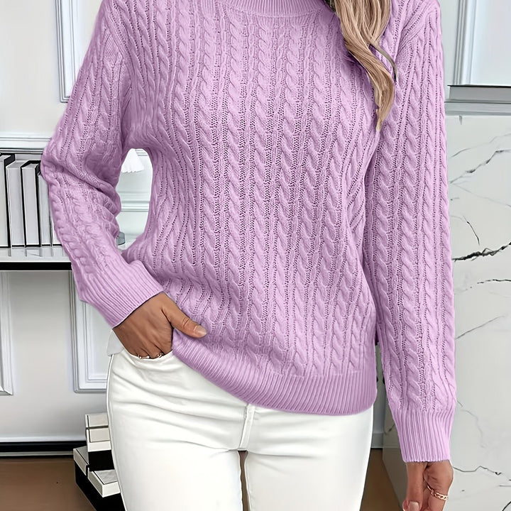 Faye | Cable-Knit Round Neck Jumper