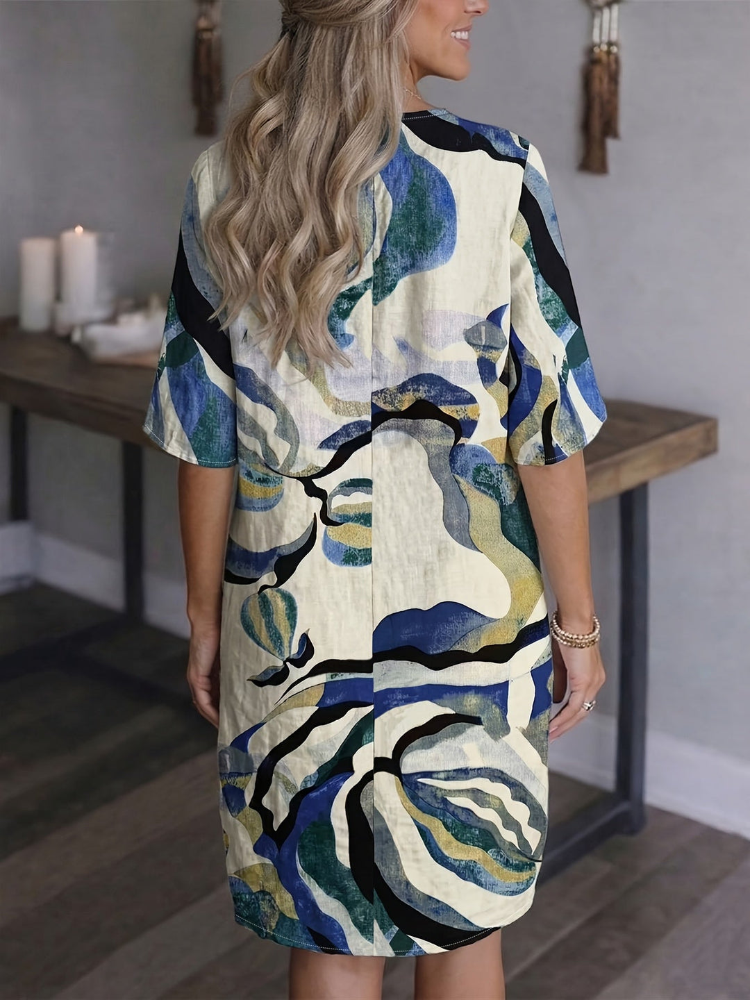 Ramona | Artful Print Shift Dress