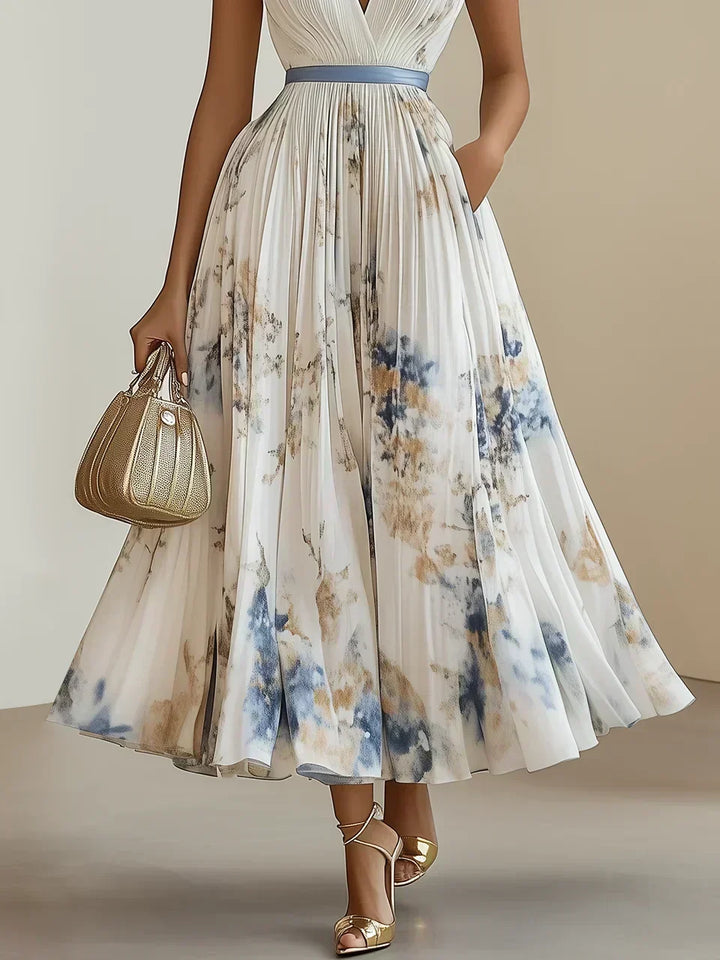 Betty | Elegant Sleeveless Long V-Neck Dress