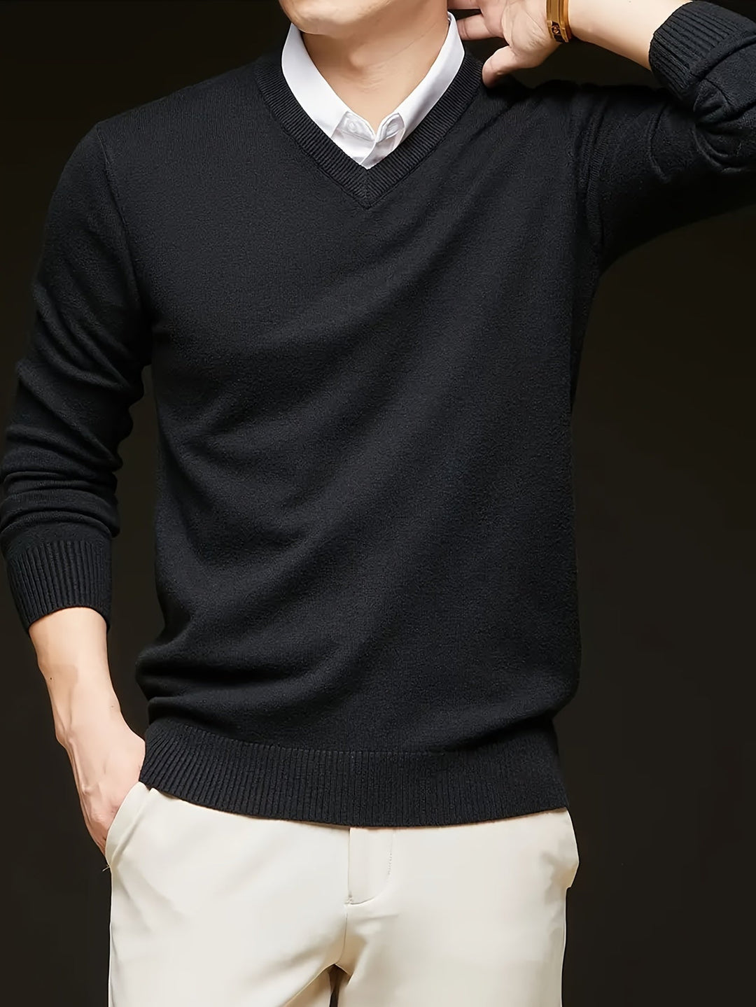 Hugh | Refined V-Neck Jumper