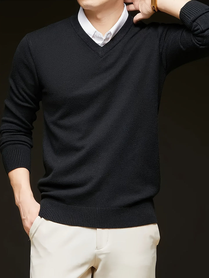 Hugh | Refined V-Neck Jumper