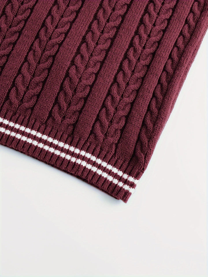 Gideon | Cable-Knit V-Neck Jumper Vest