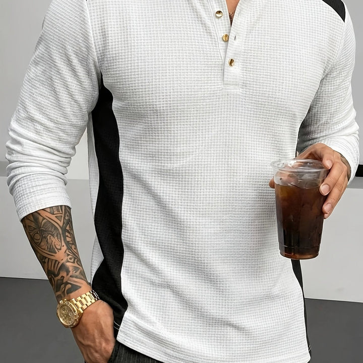 Curtis | Textured Long-Sleeve Henley