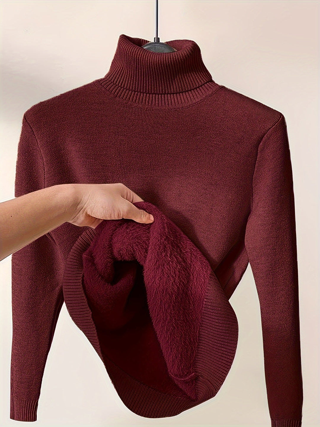 Selena | Cozy Lined High-Neck Jumper