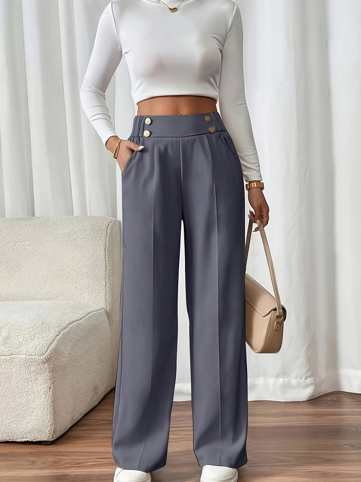 Lydia | Tailored High-Waist Wide-Leg Trousers