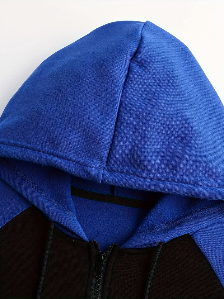 Bryce | colour Block Zip-Up Hooded Jacket