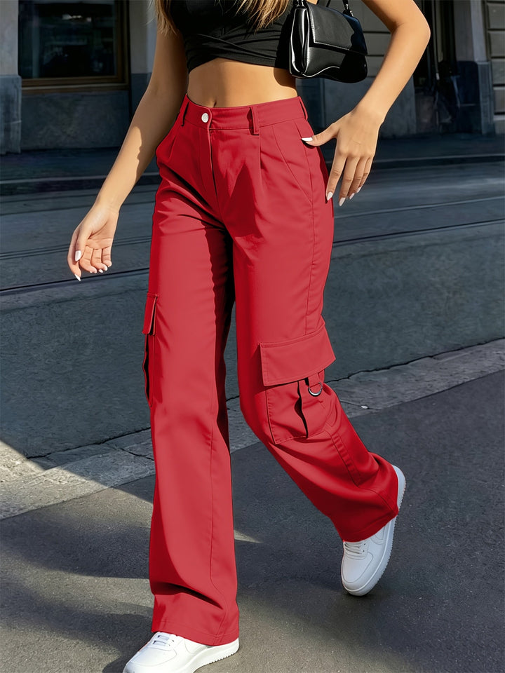 Bonnie | High-Waisted Wide-Leg Cargo Trousers