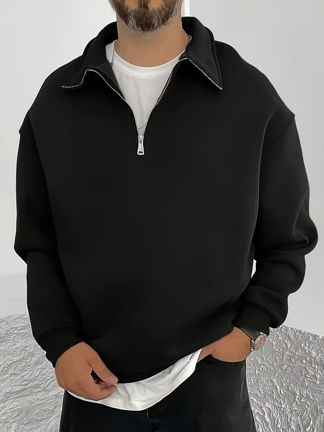 Nathaniel | Cozy Half-Zip Sweatshirt