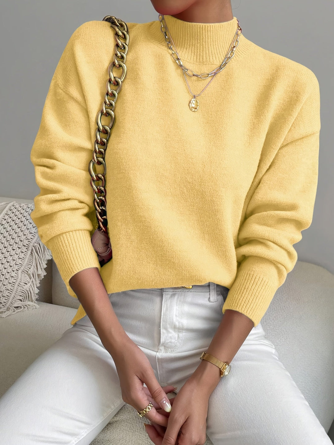 Lorelei | Refined Mock Neck Jumper