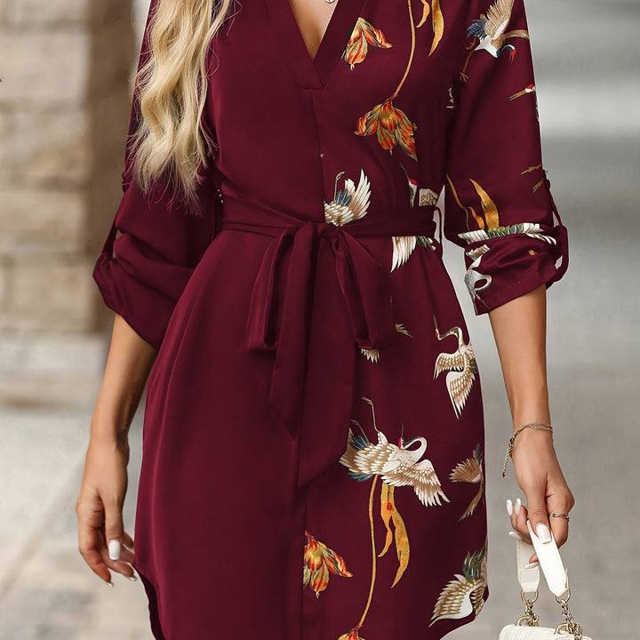 Annalise | Elegant Belted Shirt Dress
