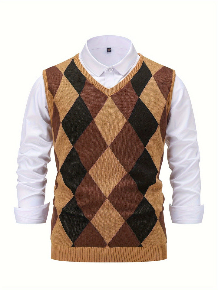 Chandler | Classic Argyle Jumper Vest