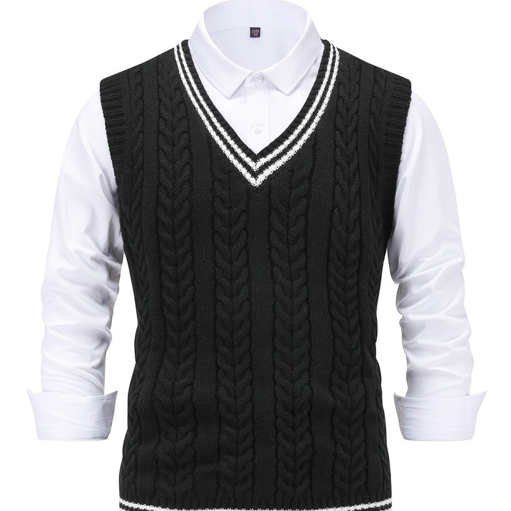 Gideon | Cable-Knit V-Neck Jumper Vest