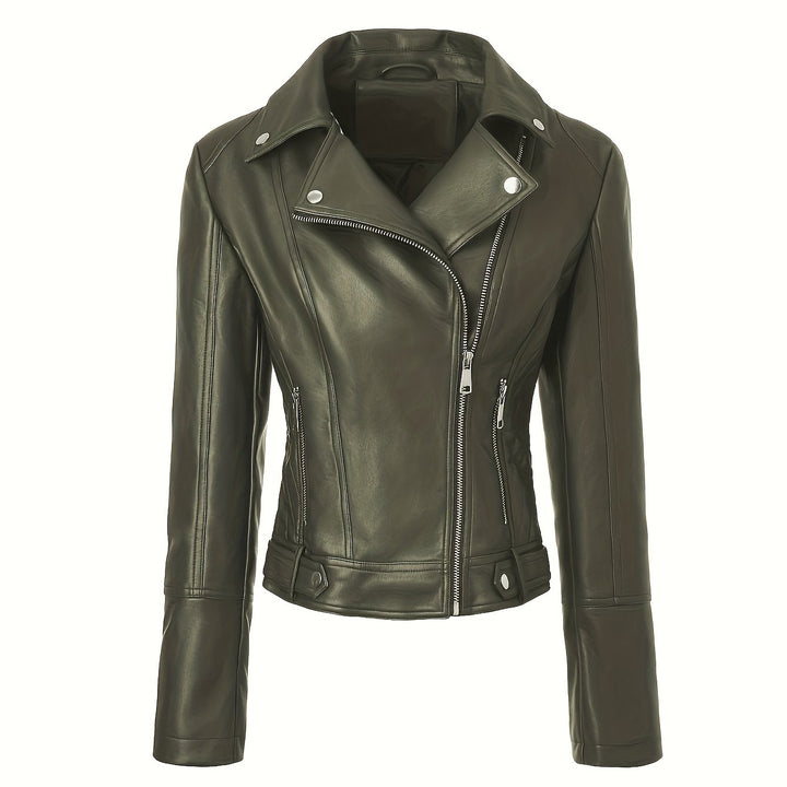 Mabel | Sculpted Zip-Front Moto Jacket