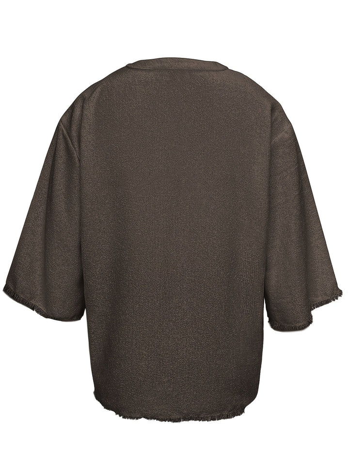 Dorian | Relaxed Lace-Up V-Neck Shirt
