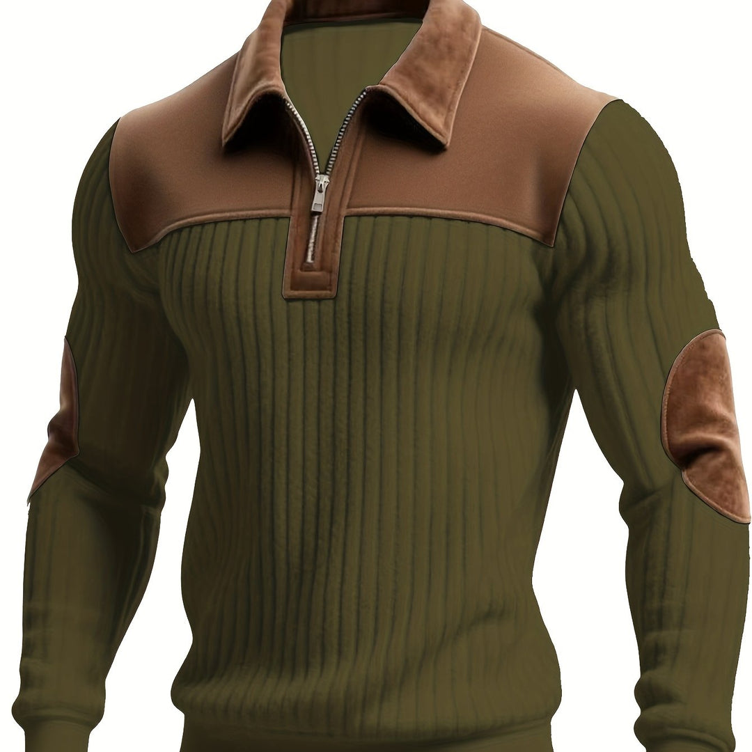 Roland | Two-Tone Quarter-Zip Pullover