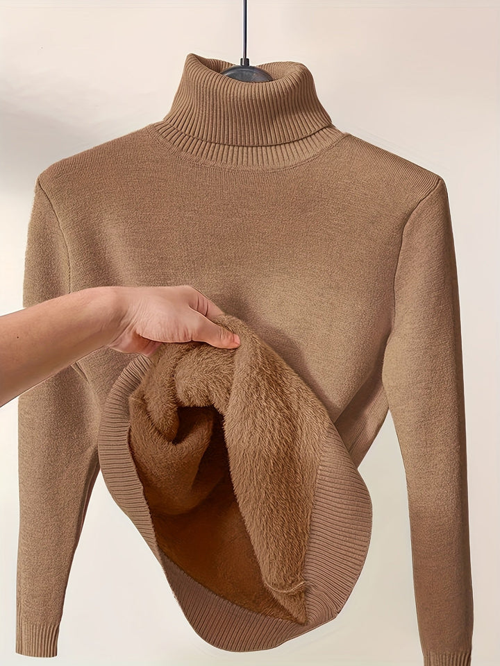 Selena | Cozy Lined High-Neck Jumper