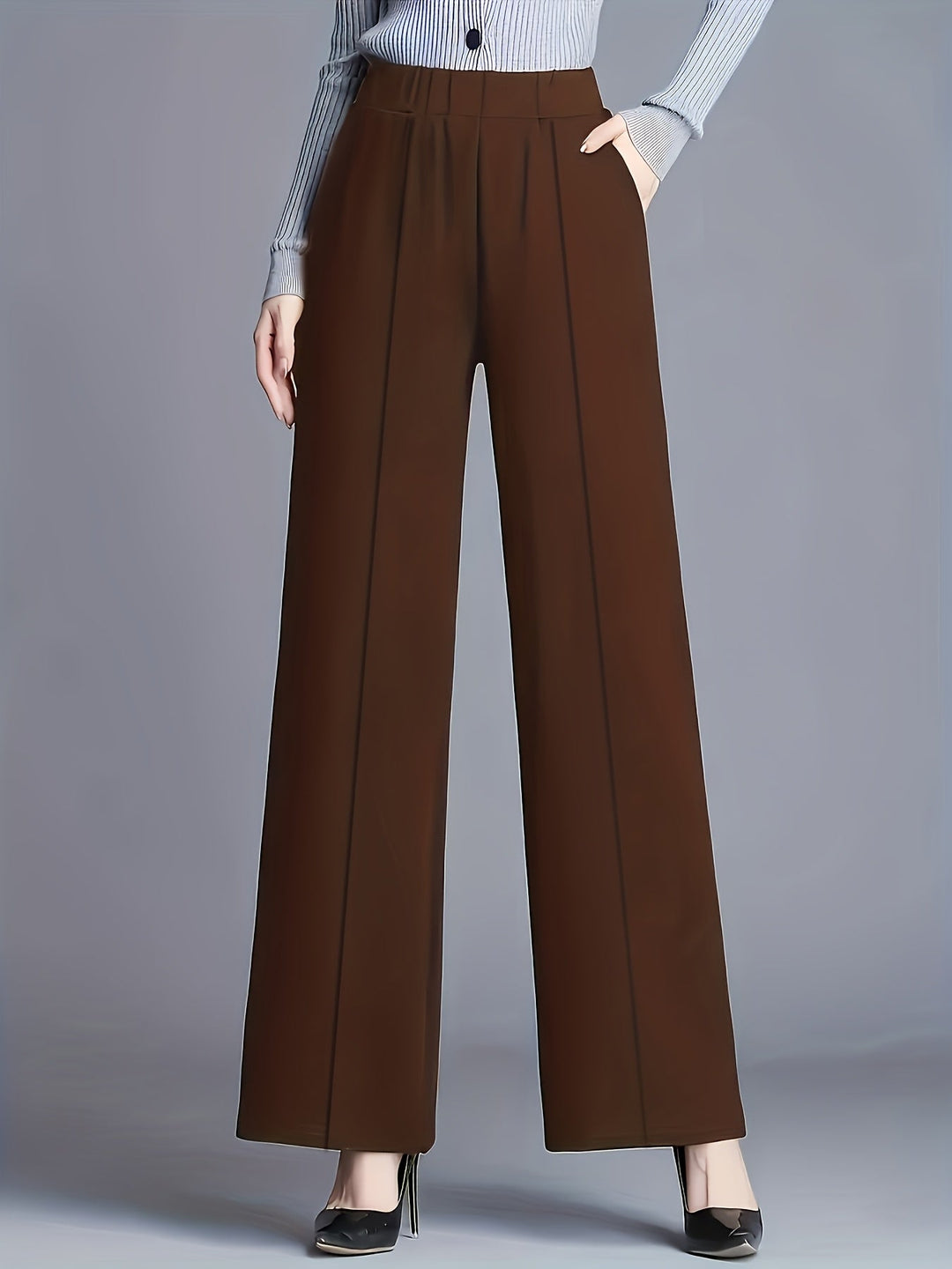 Claudia | High-Waisted Wide-Leg Trousers