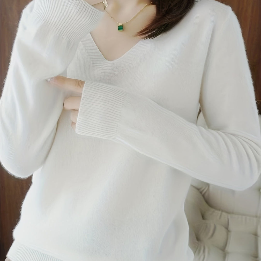 Selene | Soft V-Neck Jumper