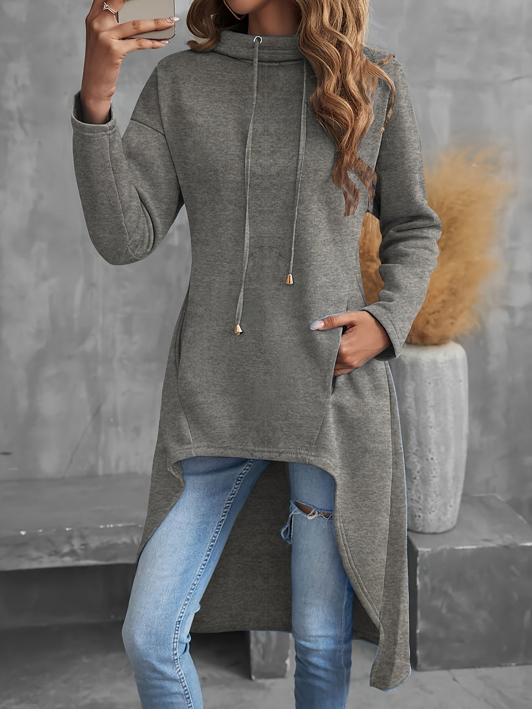 Tabitha | High-Low Drawstring Hoodie