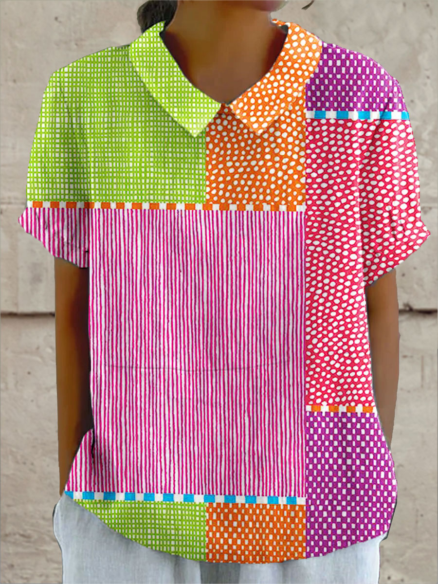 Jessica | Stylish colourful Patchwork Shirt
