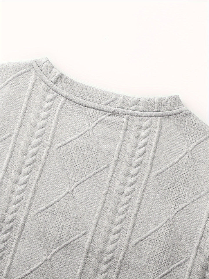 Edwin | Textured Crew Neck Top
