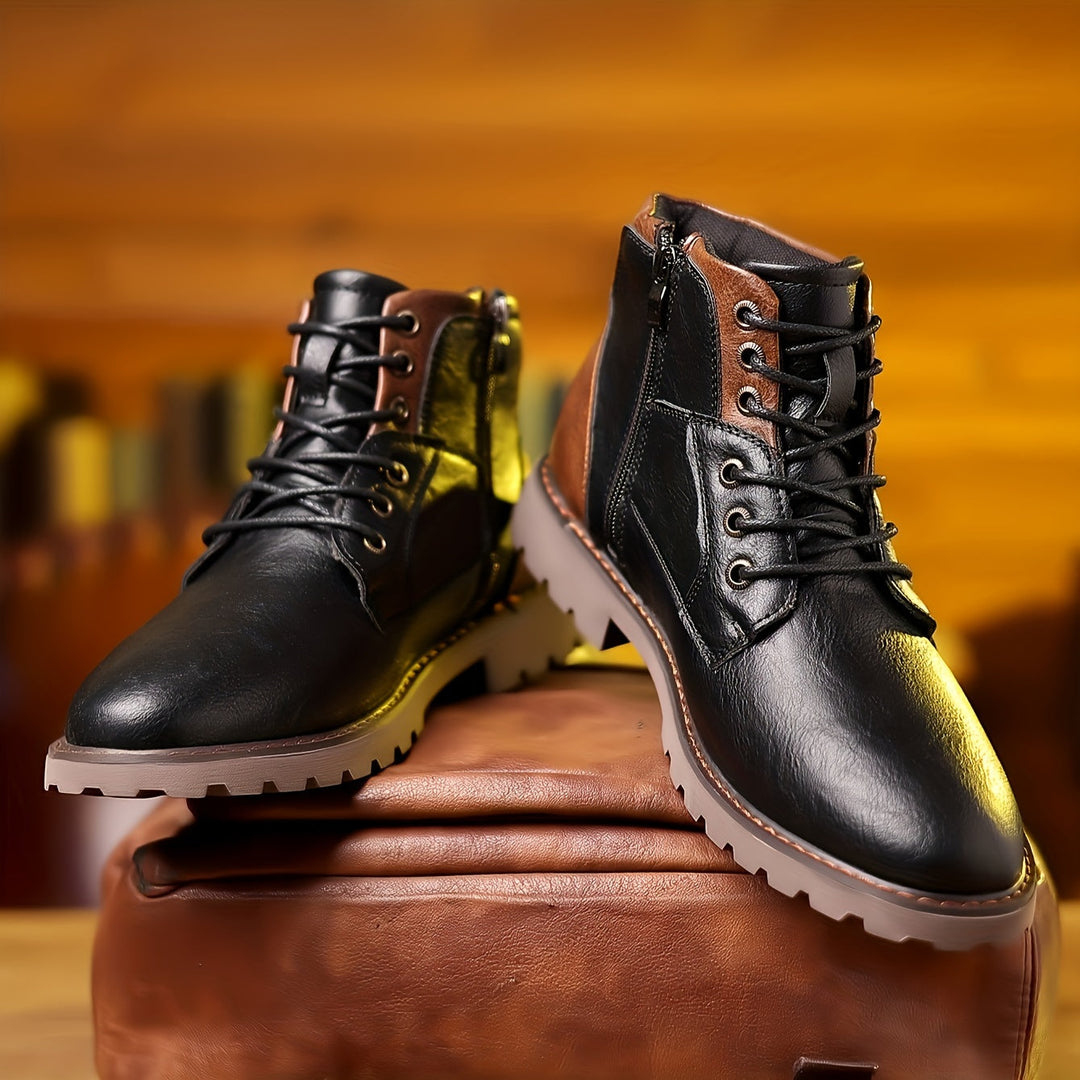 Edwin | Rugged Lace-Up Ankle Boots