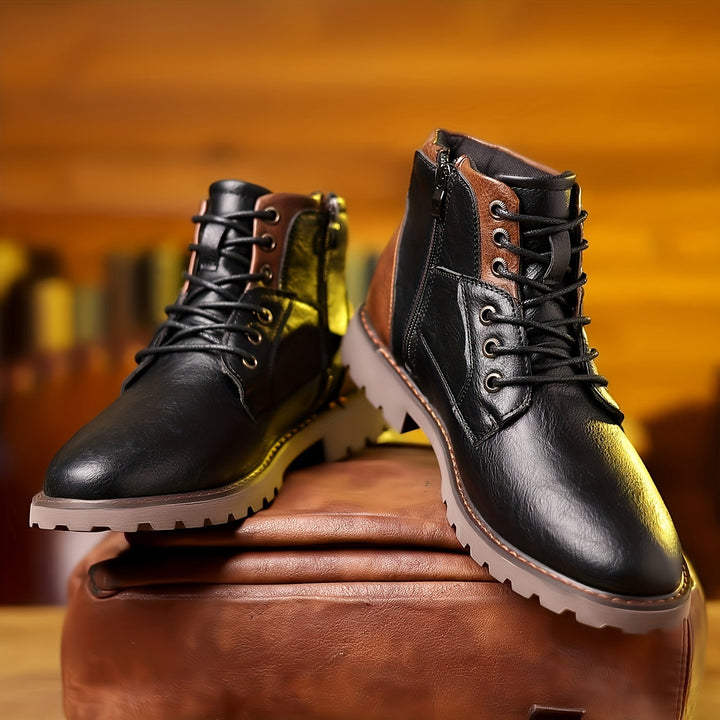 Edwin | Rugged Lace-Up Ankle Boots