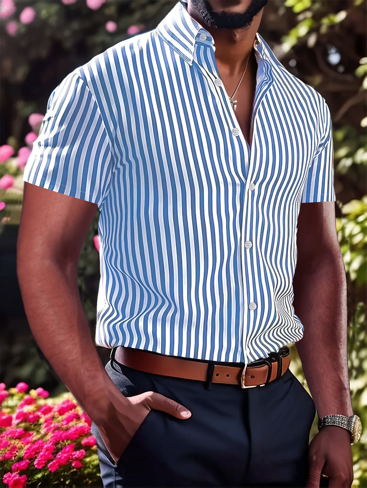 Grant | Refined Striped Short Sleeve Shirt
