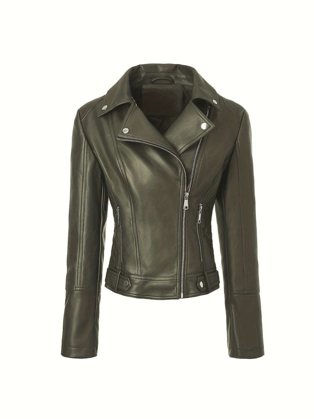 Mabel | Sculpted Zip-Front Moto Jacket