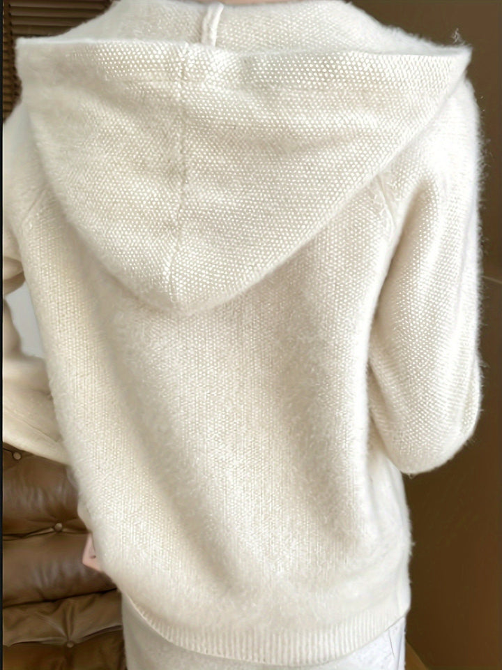 Bianca | Hooded Zip-Front Cardigan