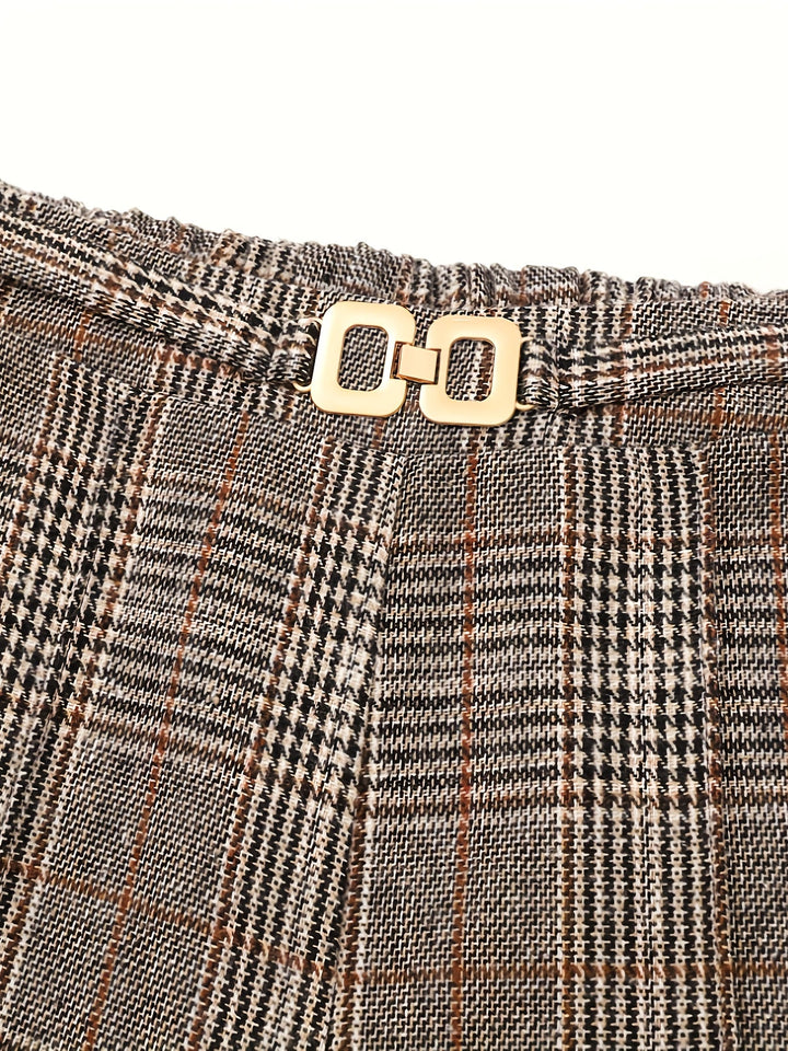 Matilda | Wide-Leg Plaid Trousers
