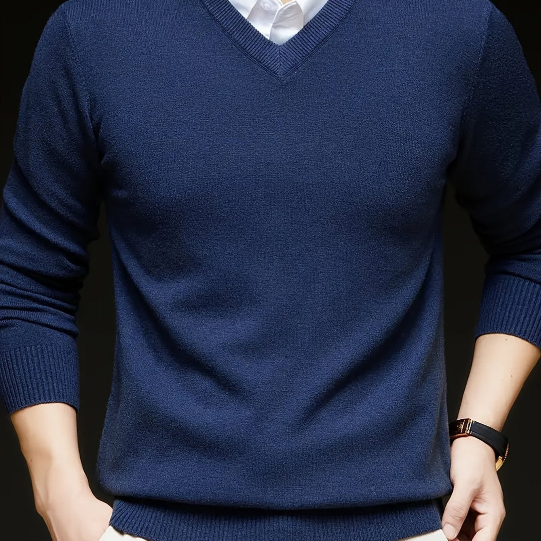 Hugh | Refined V-Neck Jumper