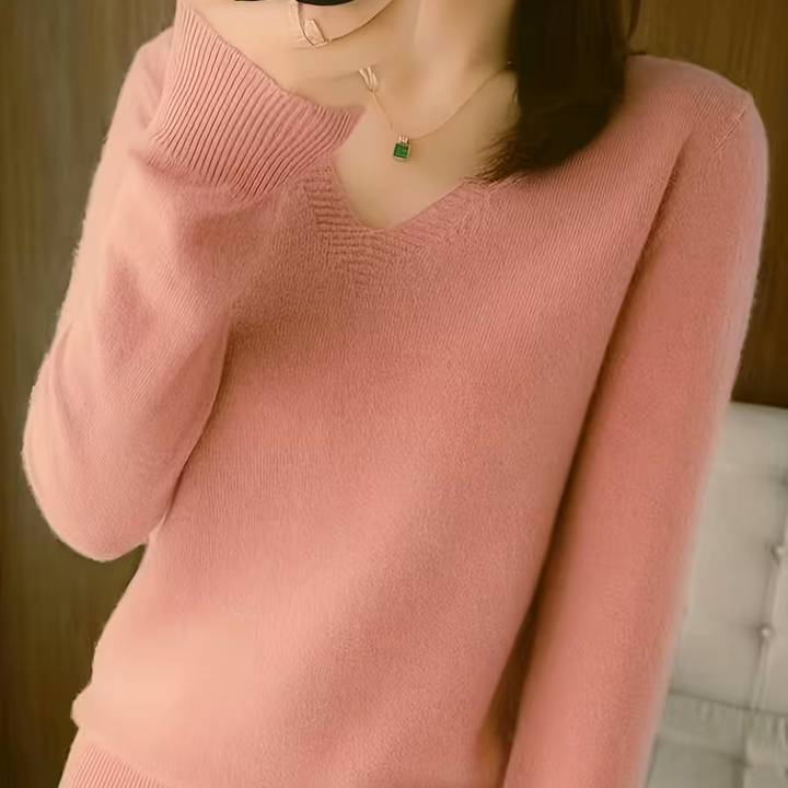 Selene | Soft V-Neck Jumper