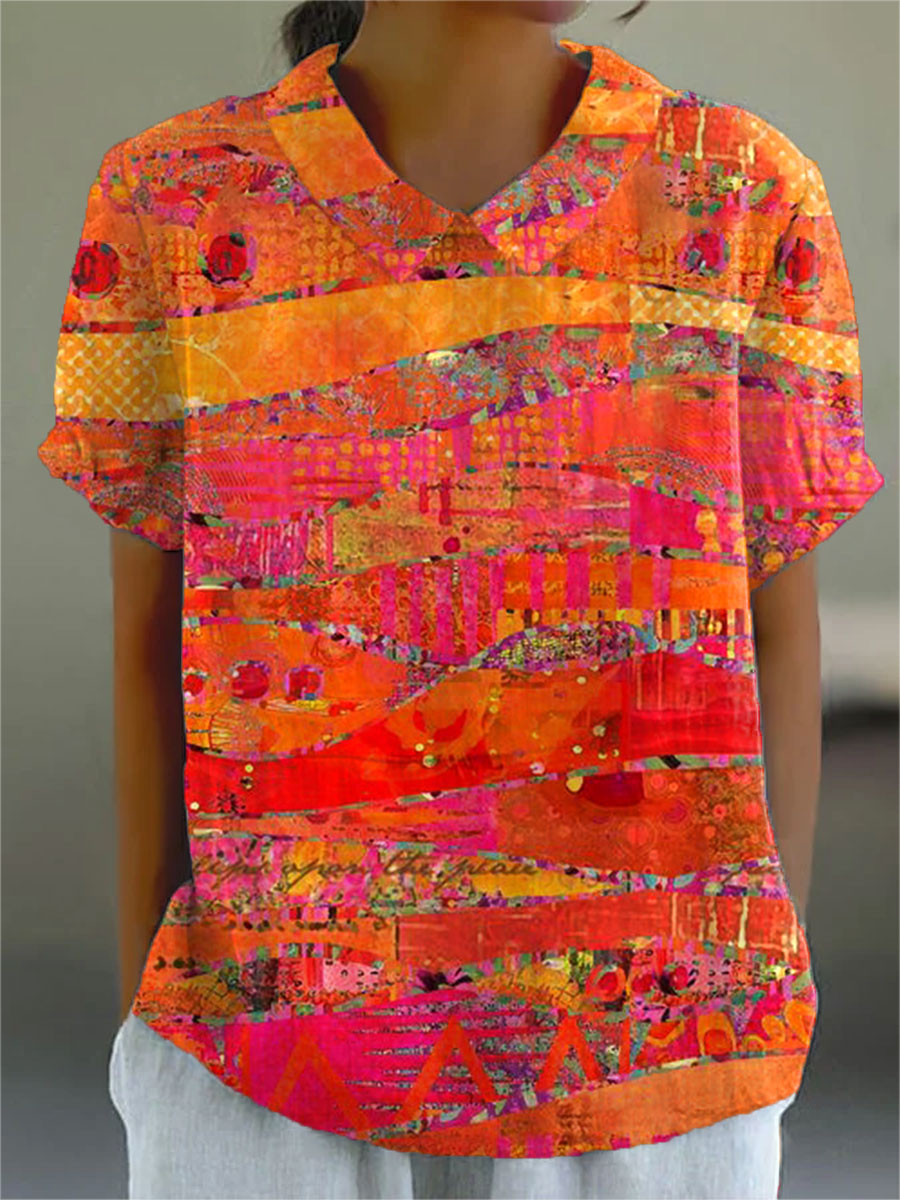 Florence | Elegant Abstract Art Shirt
