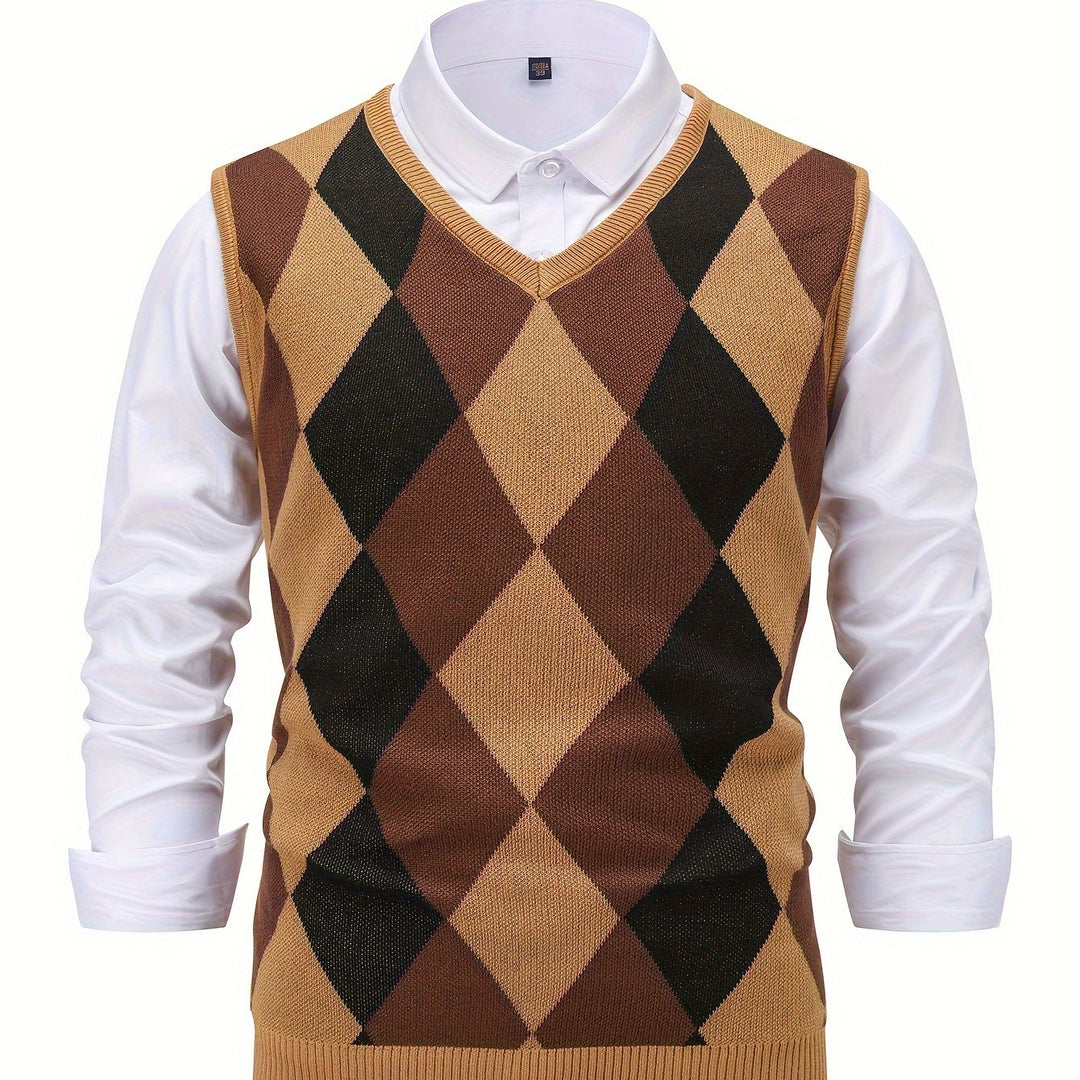 Chandler | Classic Argyle Jumper Vest