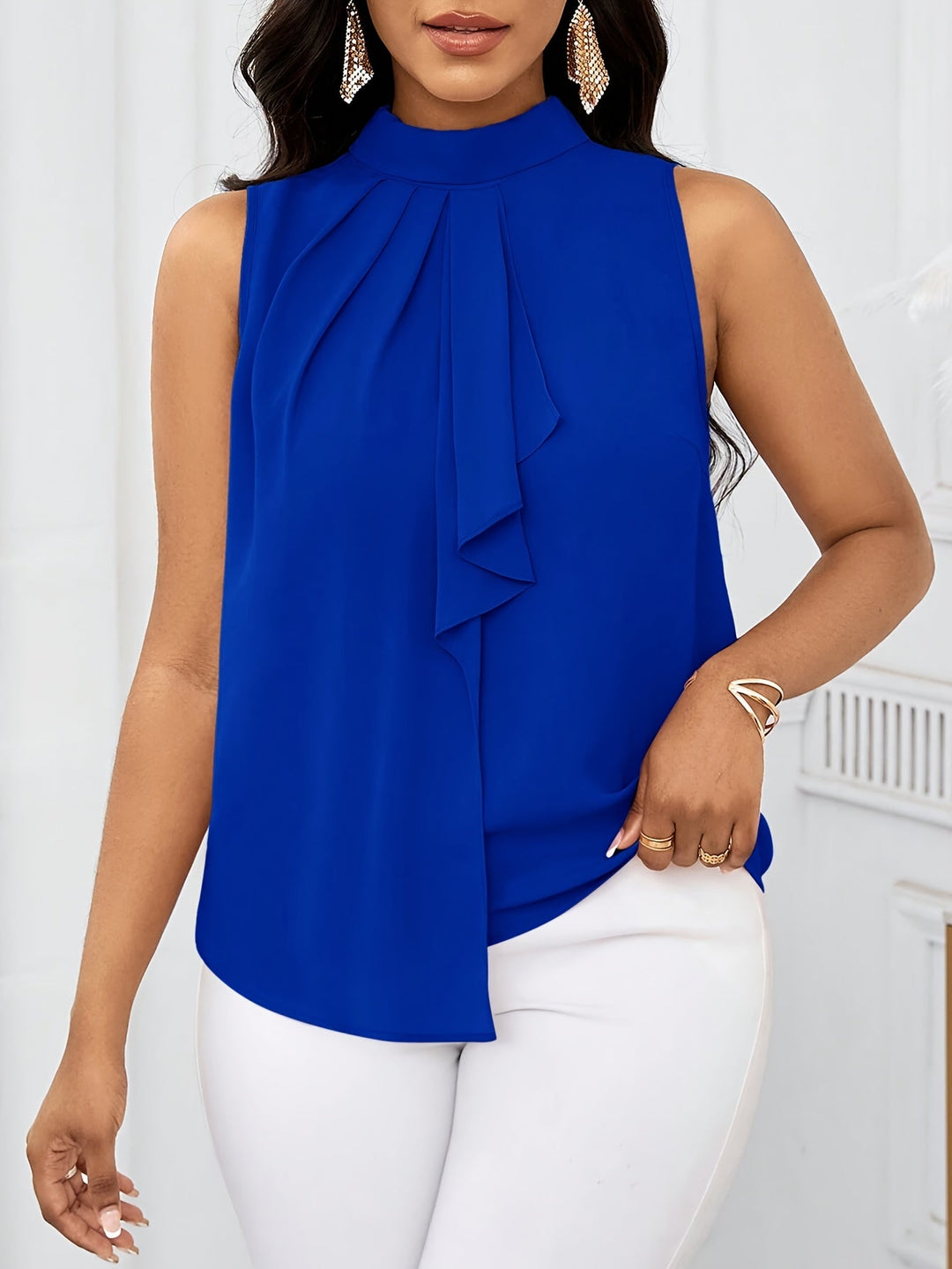 Annabel | Bow-Neck Sleeveless Top