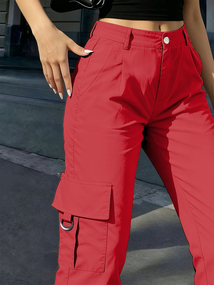 Bonnie | High-Waisted Wide-Leg Cargo Trousers