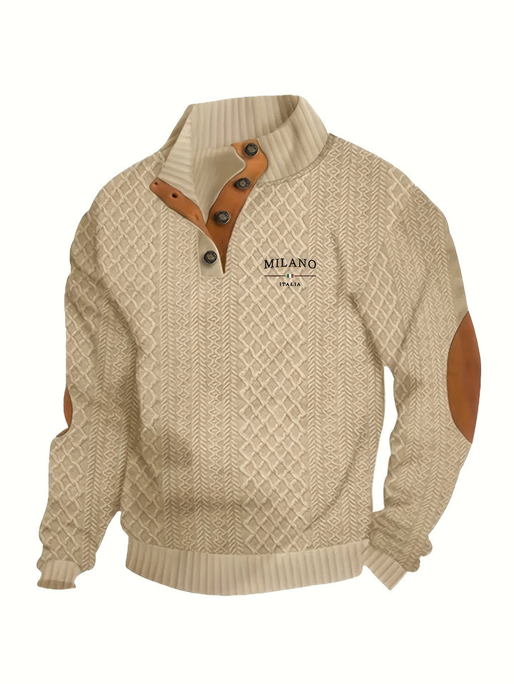 Lorenzo | Textured Stand-Collar Jumper