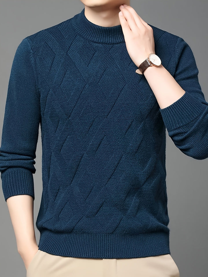 Ellis | Textured Mock-Neck Jumper