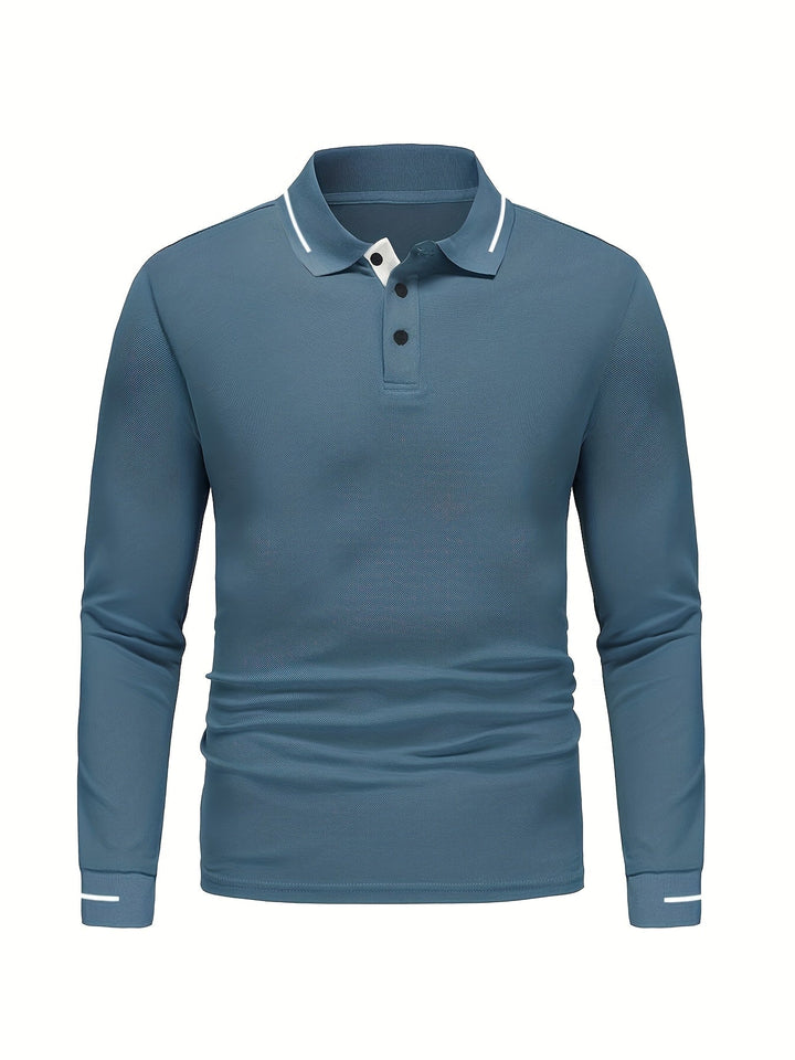 Dalton | Refined Long-Sleeve Polo Shirt