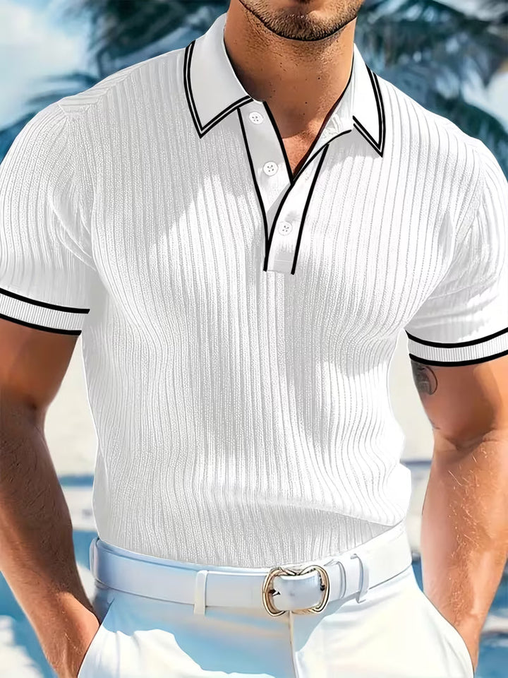 Logan | colour-Blocked Short Sleeve Polo Shirt